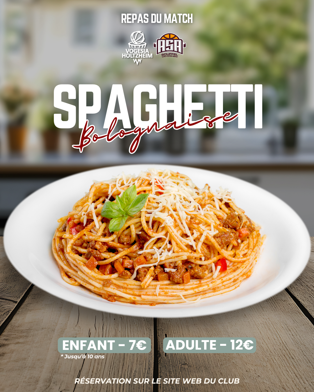 Réservez votre repas pour le derby !